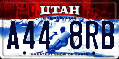 UT license plate A448RB
