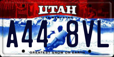 UT license plate A448VL