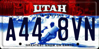 UT license plate A448VN
