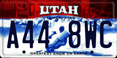 UT license plate A448WC
