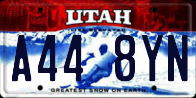 UT license plate A448YN