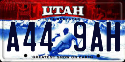 UT license plate A449AH