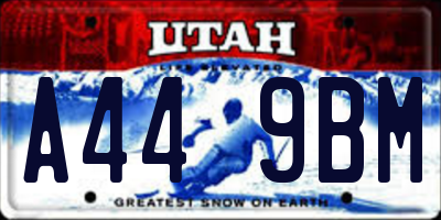 UT license plate A449BM