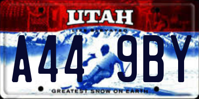 UT license plate A449BY