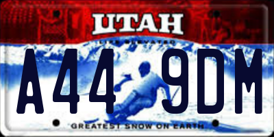 UT license plate A449DM