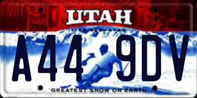 UT license plate A449DV