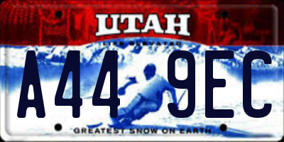 UT license plate A449EC