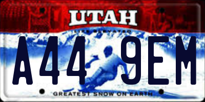 UT license plate A449EM