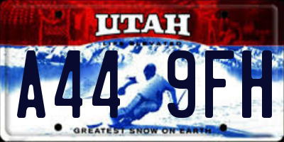 UT license plate A449FH