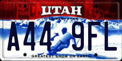 UT license plate A449FL