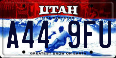 UT license plate A449FU