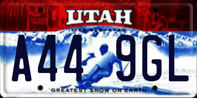 UT license plate A449GL