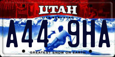 UT license plate A449HA