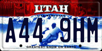 UT license plate A449HM