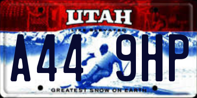 UT license plate A449HP