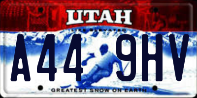 UT license plate A449HV