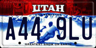 UT license plate A449LU