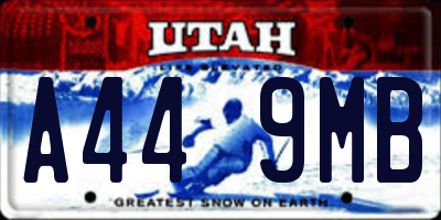 UT license plate A449MB