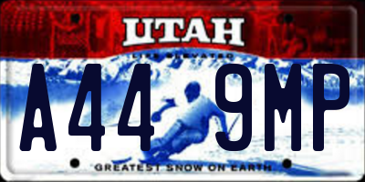 UT license plate A449MP