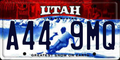 UT license plate A449MQ