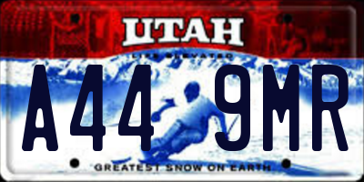 UT license plate A449MR