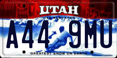 UT license plate A449MU