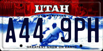 UT license plate A449PH