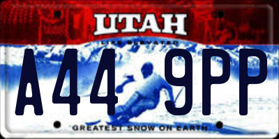 UT license plate A449PP