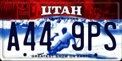 UT license plate A449PS