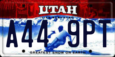 UT license plate A449PT