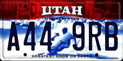 UT license plate A449RB