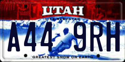 UT license plate A449RH