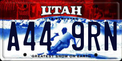 UT license plate A449RN