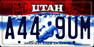 UT license plate A449UM