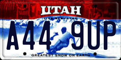 UT license plate A449UP