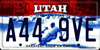 UT license plate A449VE