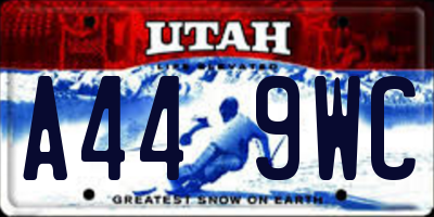UT license plate A449WC