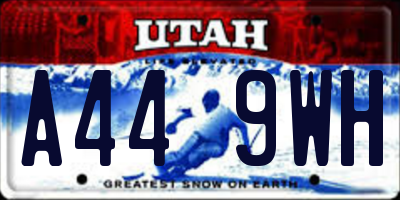 UT license plate A449WH