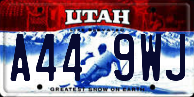 UT license plate A449WJ