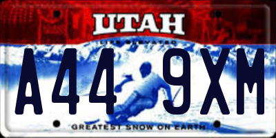 UT license plate A449XM