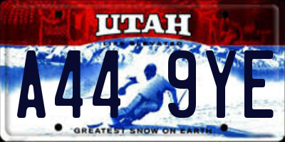 UT license plate A449YE