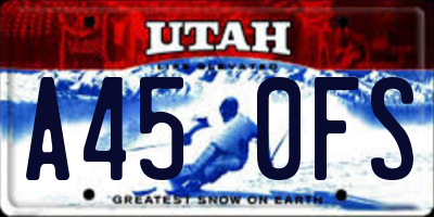 UT license plate A450FS