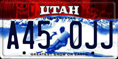 UT license plate A450JJ