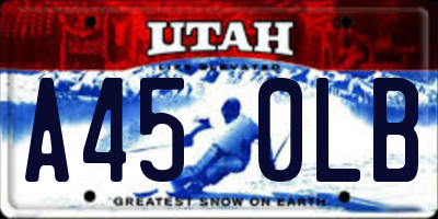UT license plate A450LB