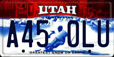UT license plate A450LU