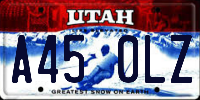 UT license plate A450LZ