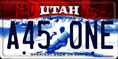 UT license plate A450NE