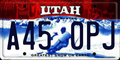 UT license plate A450PJ