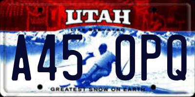 UT license plate A450PQ