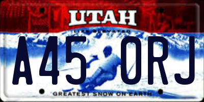 UT license plate A450RJ